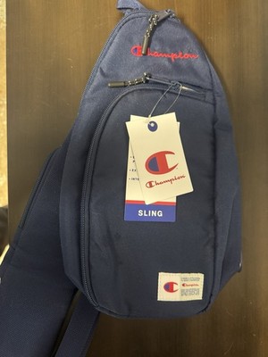 Champion Blue Crossbody Bag Zip Closure Adjustable Strap Sports