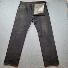 Levi's 501 Original Fit Mens 36x34 Dark Indigo Blue Button Fly 100 Cotton
