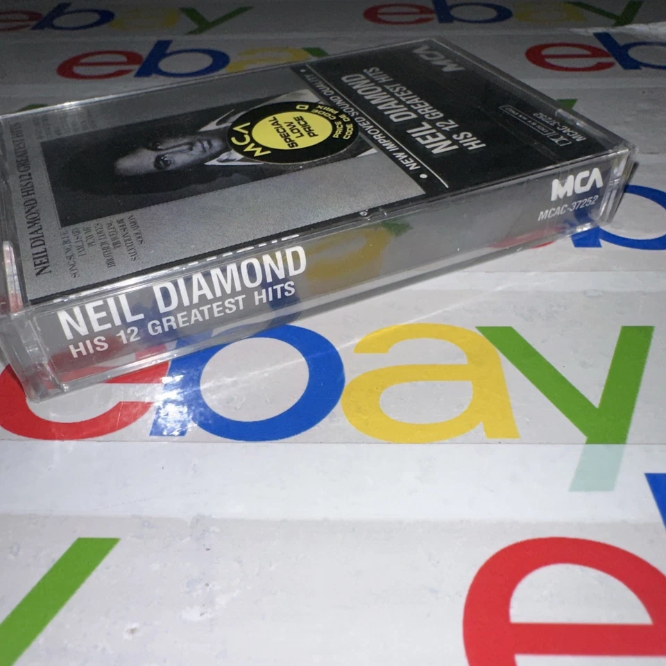 Neil Diamond, His 12 Greatest Hits Cassette, 1974 (1981), MCA - Image 3 of 3