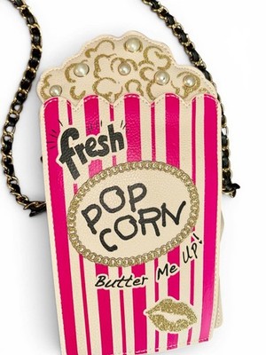 Betsy Johnson ''Fresh Popcorn, Butter Me Up!'' crossbody shoulder bag