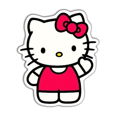 1 qty Planar Resin Flatback Hair Bow Center 1058980 White Kitty 1.8''