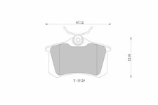 Bosch Rear Brake Pads for Peugeot 208 1.2 Thp 1.2L Petrol HNZ 2014 - On