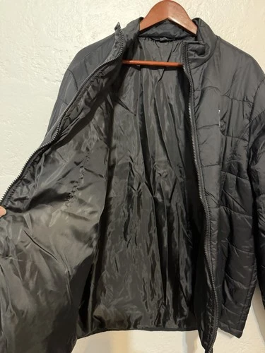 Mercedes Benz Port Authority Puffer Jacket Men XL Black Lightweight Logo image 8