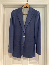 SUITSUPPLY Lazio Int Slim Fit Navy Pure Wool Super 110s Blazer Jacket Men 38L