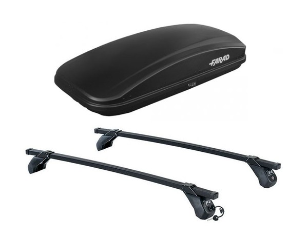 DachtrÄGer + Dachbox Crub 430 LT FÜR Opel Meriva 2003-2010-image