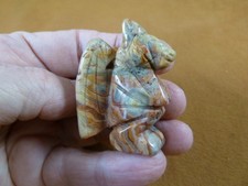 Y-GAR-580 tan fancy jasper statue GARGOYLE gemstone figurine Gothic stone gem