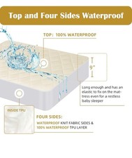 Lofe Organic Waterproof Fitted Crib Mattress Protector 100 Cotton