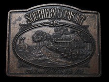 KK09136 VINTAGE 1970s  SOUTHERN COMFORT  DRINK OF THE SOUTH BOOZE BUCKLE