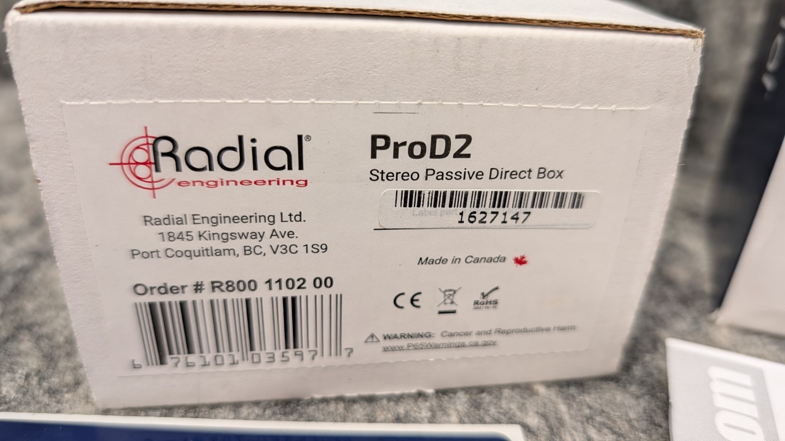 Radial Engineering ProD2 Stereo Passive Direct Box Pedal PRO D2 - Pro-D2 🔥New🔥