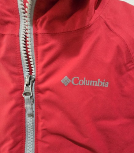 Columbia Omni-heat Hooded Red/Gray Jacket Winter Coat Medium 10/12 Boys Full Zip - Picture 4 of 14
