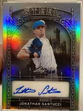 Jonathan Santucci 2024 Leaf Trinity RC AUTO 5/15 Silver Prismatic SP Mets