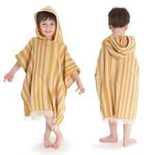 Stylish Hooded Beach Towel for Kids - Extra Soft and Fast Drying Poncho for T...
