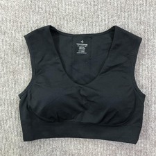 Tommie Copper Sports Bra Womens Small Black Compression Wireless Copper Znergy