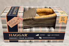 Haggar Men’s Memory Foam Slippers XXL Size 13-14 Indoor Outdoor Soft Lined