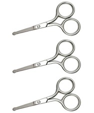 Speert SC2041E Manicure Round Tip Scissors 3 Pack Stainless Steel Pedicure Skin