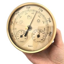 Premium 130mm Barometer with Thermometer Hygrometer and Pressure Measurements