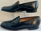 George Cleverly Bradley II Black Calf Penny Loafers UK 10.5 E US 11.5 D ($850) — photo 2