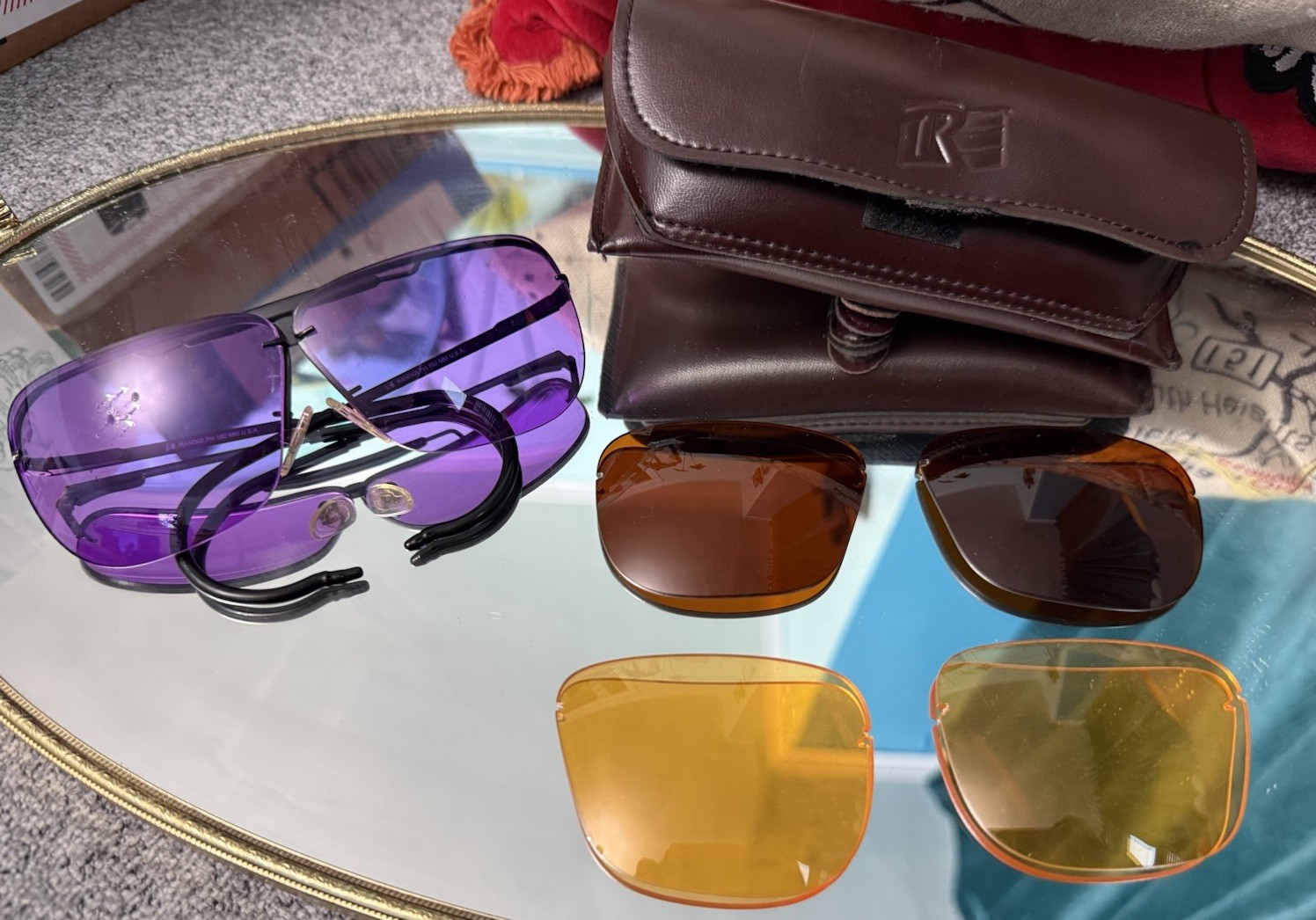 Randolph Engineering Classic Shooting Glasses with 3 Set Lens W/ Case