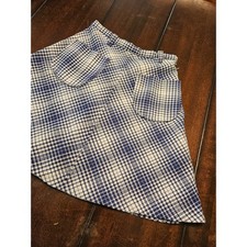 Vintage Zantzen Plaid mini skirt A line pockets size 12 usa made