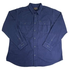 C. C. Filson Field Flannel Shirt Men’s 3XL Midnight Blue Brushed Cotton NWOT