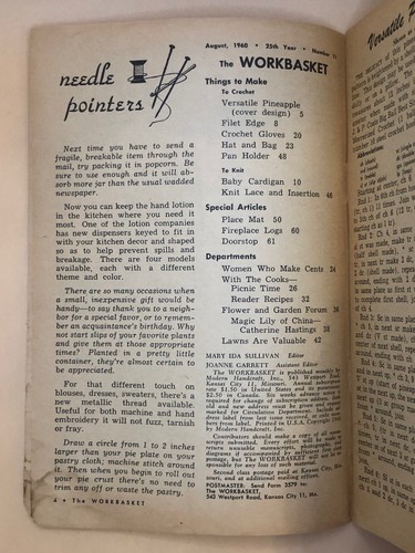 Workbasket Magazine 1960 ENTIRE YEAR 12 ISSUES CRAFTS CROCHET KNITTING VINTAGE - Picture 17 of 24