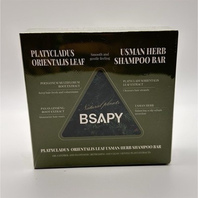 BSAPY Herbal Shampoo Bar Oil Control Platycladus Orientalis Leaf 120g