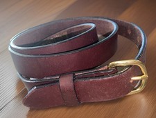 Handcrafted By Whitegate Brown Leather , USA Made Belt Men Size 44