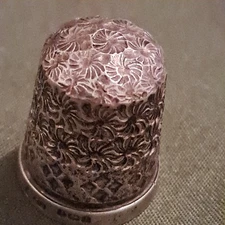  Old J & S Antique Sterling Silver Thimble - Piece Of A Bygone Era 