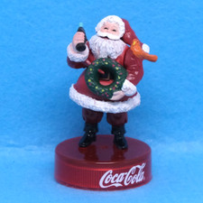 Figurine Père Noël bouchon bouteille plastique Coca-Cola vintage du Japon