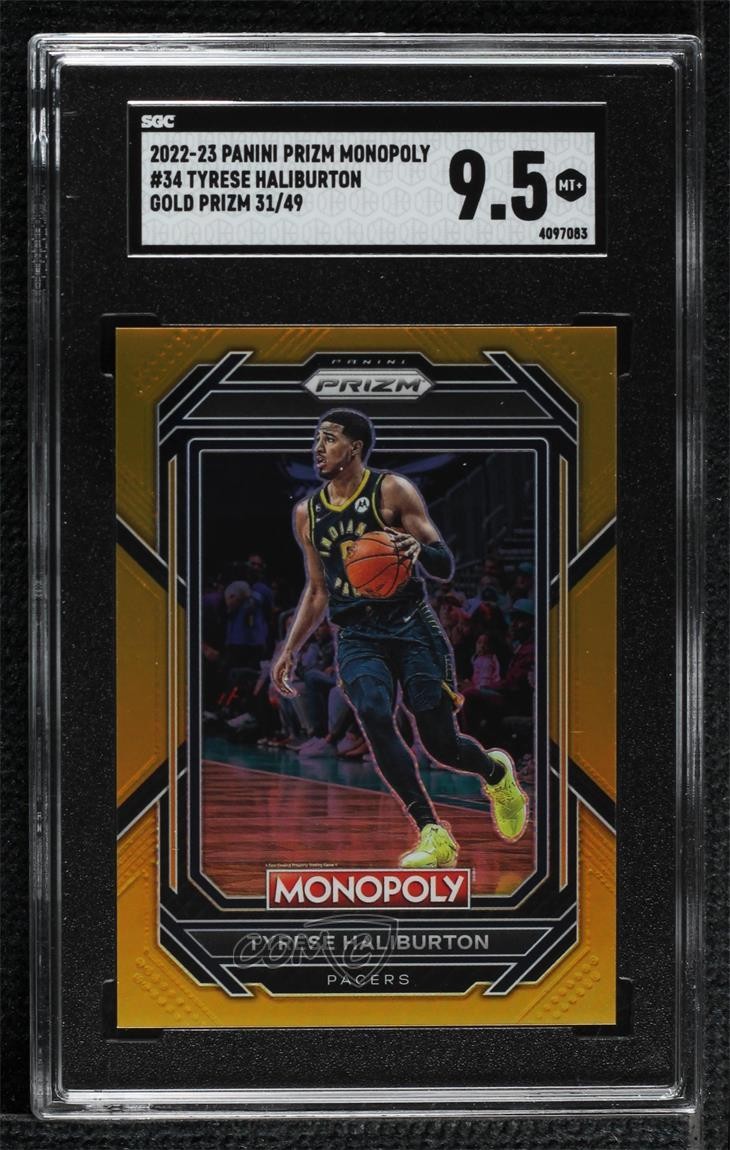 2022-23 Panini Prizm Monopoly Gold Prizm 31/49 Tyrese Haliburton #34 07mp