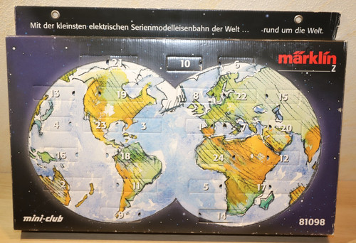 Märklin 81098  mini-club Spur Z Adventskalender nur Vitrine ohne Wagen | Condition: Gebraucht