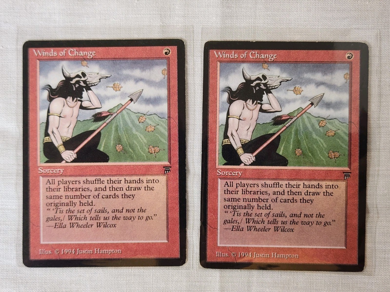 Played Winds of Change Legends Mtg Magic the Gathering