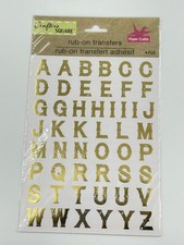 Crafter's Square Paper Crafts Rub-On Transfers Alphabet Foil