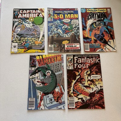 Bronze Age Comic Lot (5) Marvel & DC   Power Broker 1st, Nova, Batman, 3D Man