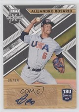 2019 Panini Elite Extra Edition Black 35/99 Alejandro Rosario #18U-AR Auto 0c6
