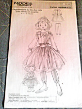 patron poupée modes et