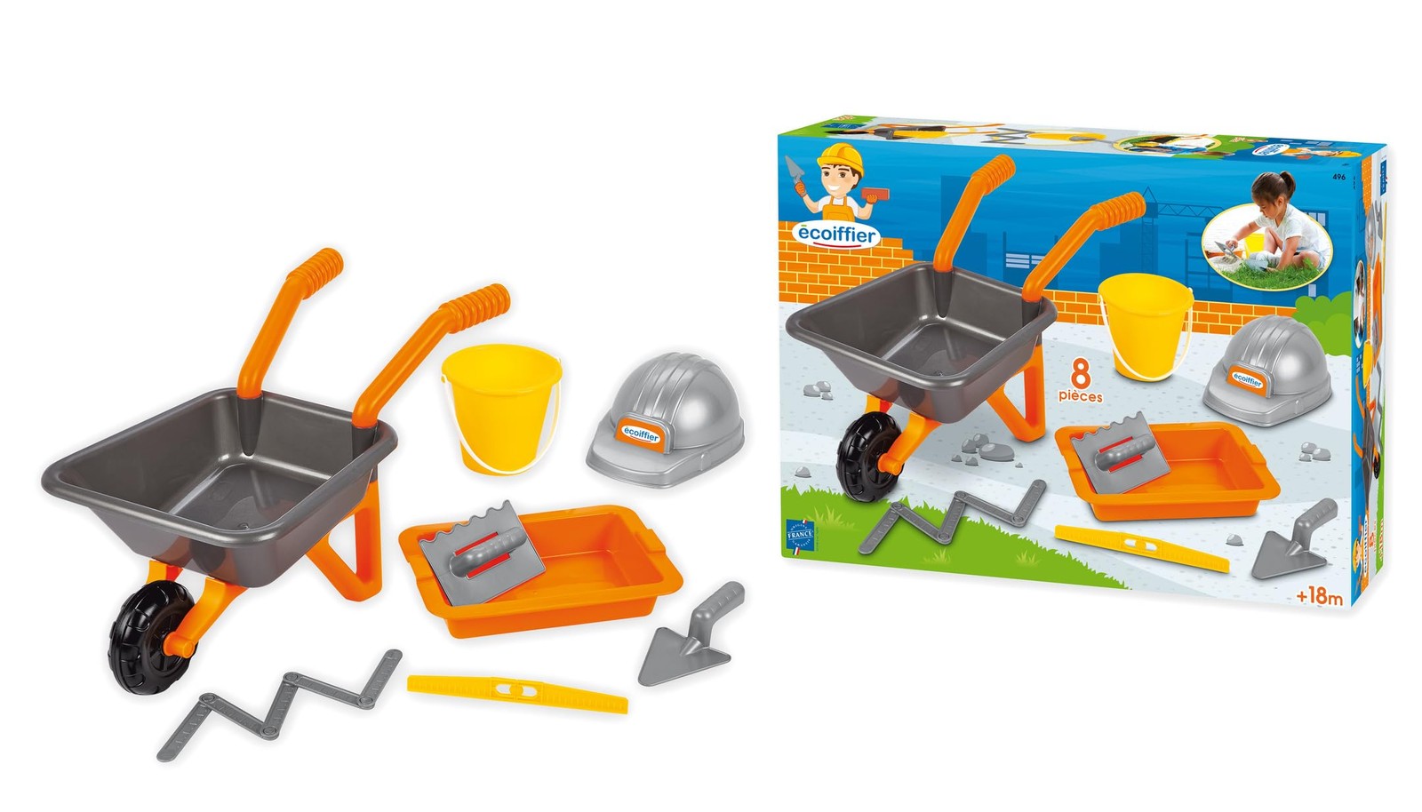 Ecoiffier 496 Super Pack Masonry Beach Game for Children from 18 Months Made in 9590₽