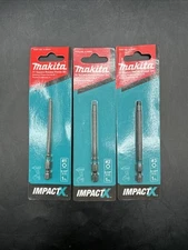Makita #1, #2, #3 Square Recess Power Bit Set, A96849, A-96855, A-96861