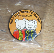 2018 RUPERT BEAR BADGE - FOLLOWERS OF RUPERT