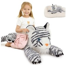 Giant White Tiger Stuffed Animal - 47  Realistic Tiger Plush Toy Giant tiger