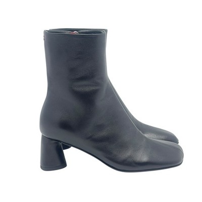 Halmanera Black Leather Ankle Boot Heel 6 CM Art. Dara 16 Baron Black