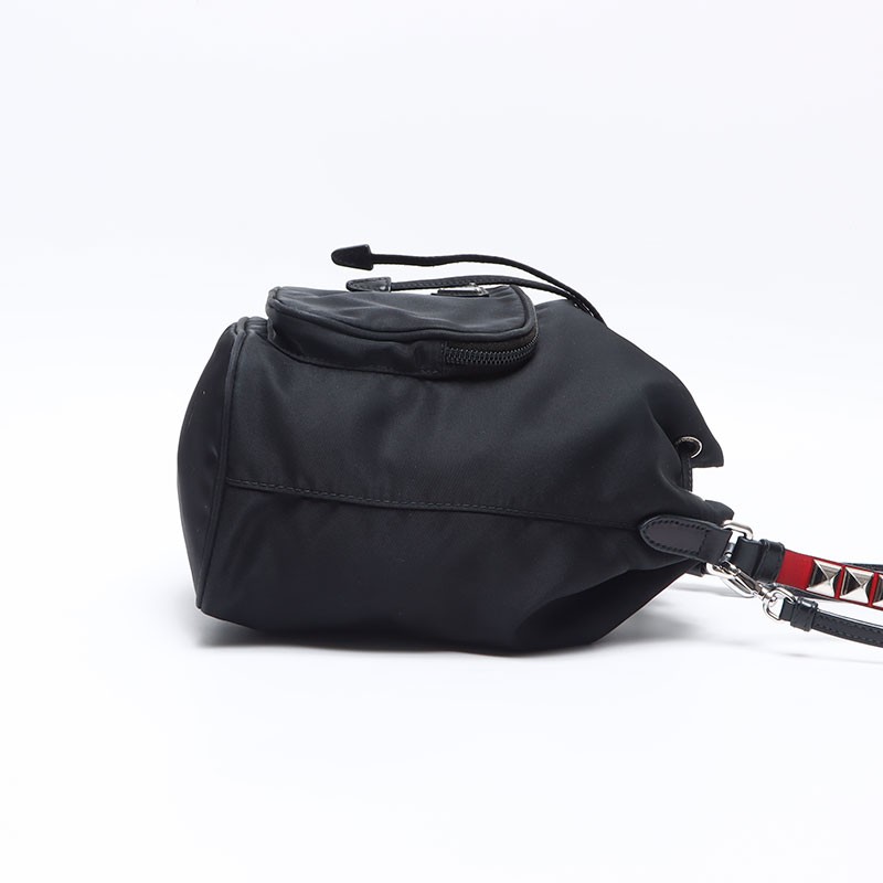Authentic PRADA Triangle Logo Nylon Studs Mini Dr… - image 4
