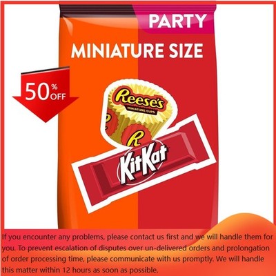 Reese's, Kit Kat, HERSHEY'S Miniatures Assorted Milk Chocolate Candy - 24.8oz