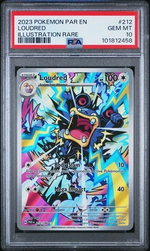 2023 POKEMON PAR EN-PARADOX RIFT LOUDRED ILLUSTRATION RARE #212 PSA 10