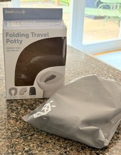 JoolBaby Folding Travel Potty Toilet Training Seat Grey In Travel Bag W/Box