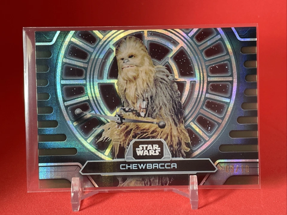 2024 Topps Star Wars High Tek Chewbacca Fantastek Green 9/10 - Image 3 of 4