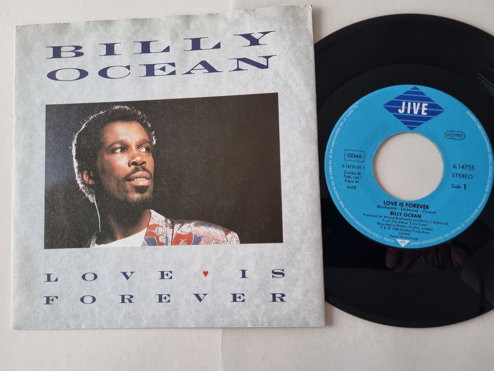 Billy Ocean - Love Is Forever/ Suddenly 7'' Vinyl Germany