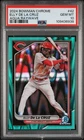 2024 BOWMAN CHROME AQUA RAYWAVE #42 ELLY DE LA CRUZ ROOKIE RC 84/199 PSA 10