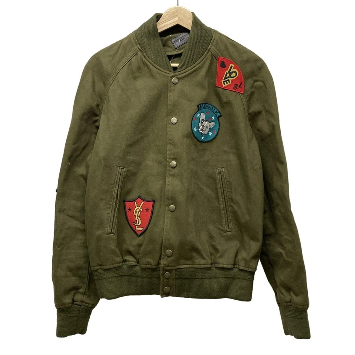 SAINT LAURENT (YSL) Giacca leggera uomo kaki originale SAINT LAURENT PARIS 489003