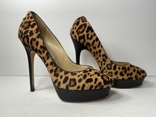 Jimmy Choo Ponyhair Pumps High Heels Leopard 35.5/ 5